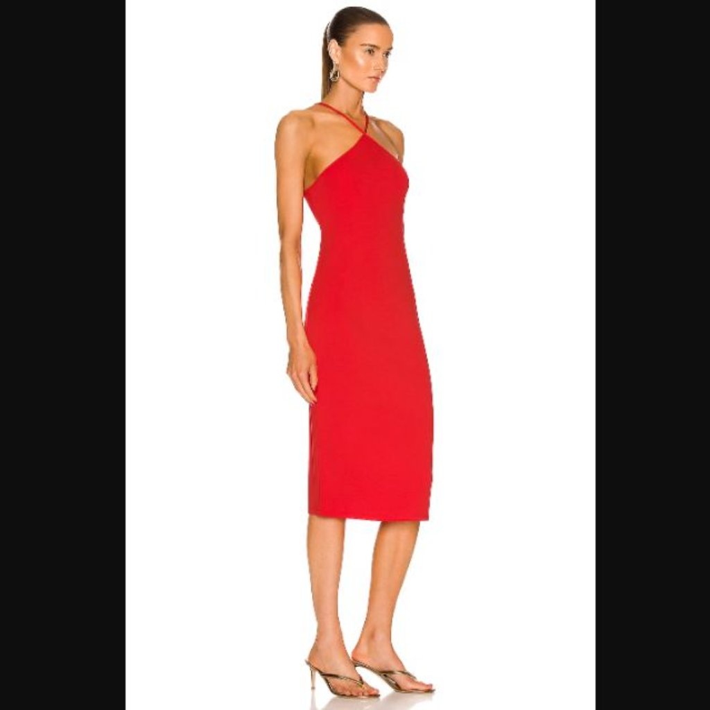 Fleur Du Mal Halter Matte Jersey Slip Dress Xs